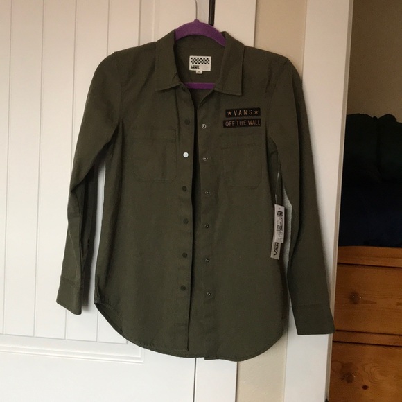 vans army green jacket
